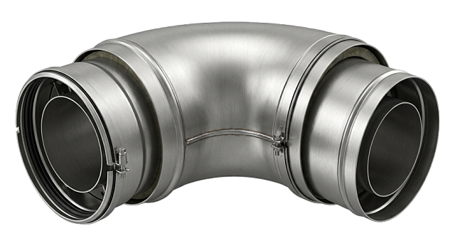 Коаксиальный отвод 45 200х300х0,5 мм AISI-304