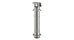 Коаксиальная труба с зонтом 180х280 мм AISI-444