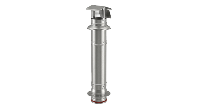 Коаксиальная труба с зонтом 180х280 мм AISI-444